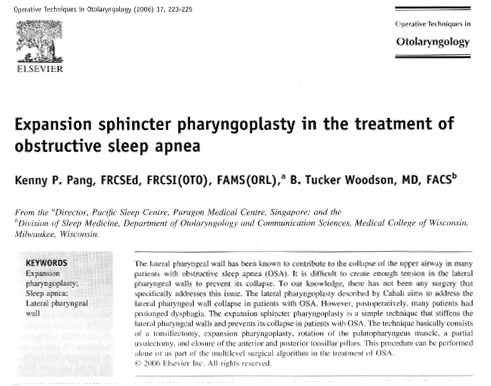 expansion sphincter pharynoplasty in the treatment of osa
